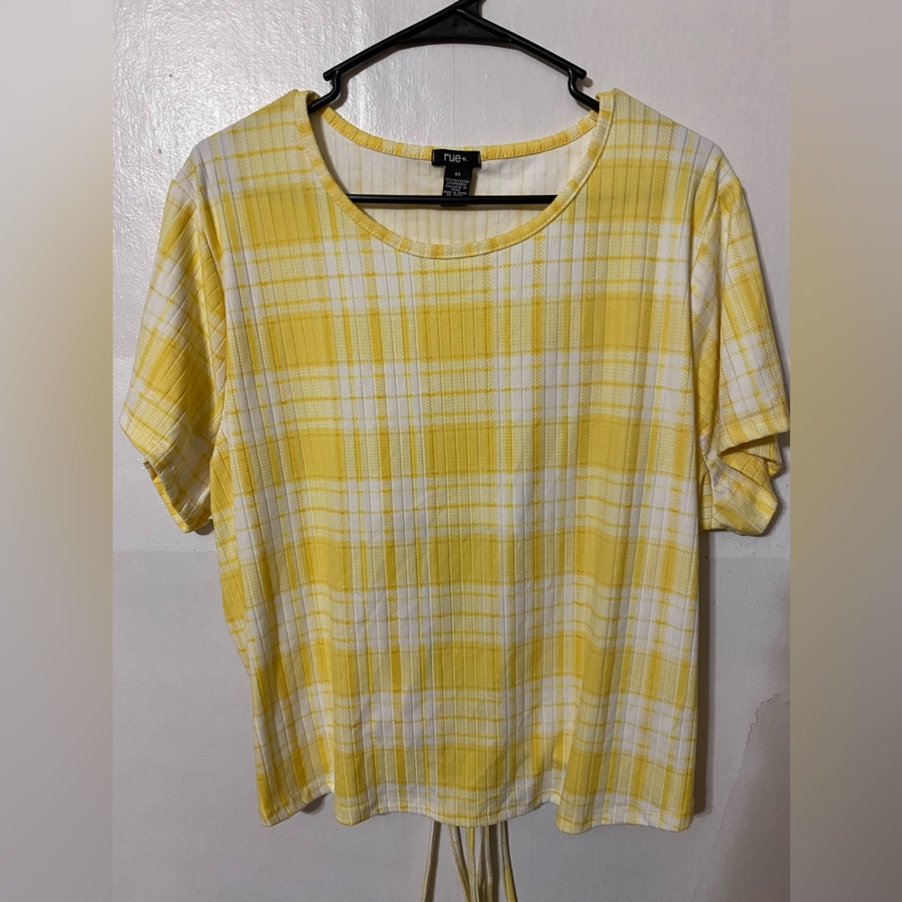 Rue21 Yellow Tie Back Tee